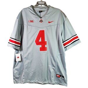 Jeremiah Smith Ohio State 4 Alternate Grey Jersey OSU Buckeyes Sz XL